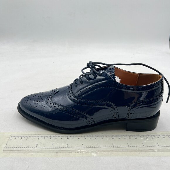 FSJ Men's Blue Oxford Shoes - Picture 2 of 8